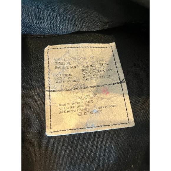 US Navy Men XS Wool Black Enlisted Service Uniform Dress Slacks Military Neutral - Picture 2 of 8